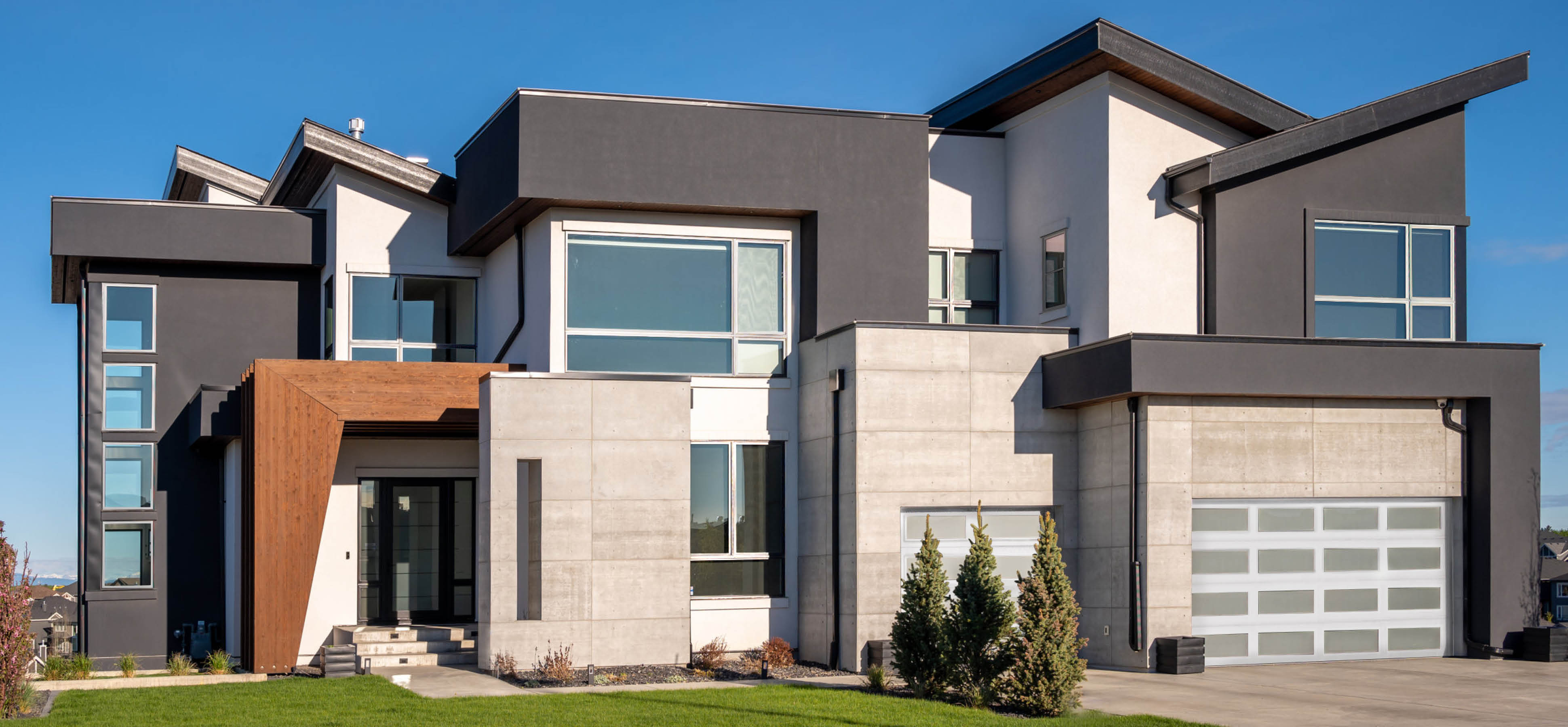 Calgary, Alberta - May 29, 2021: Beautiful modern suburban home in Calgary, Alberta.