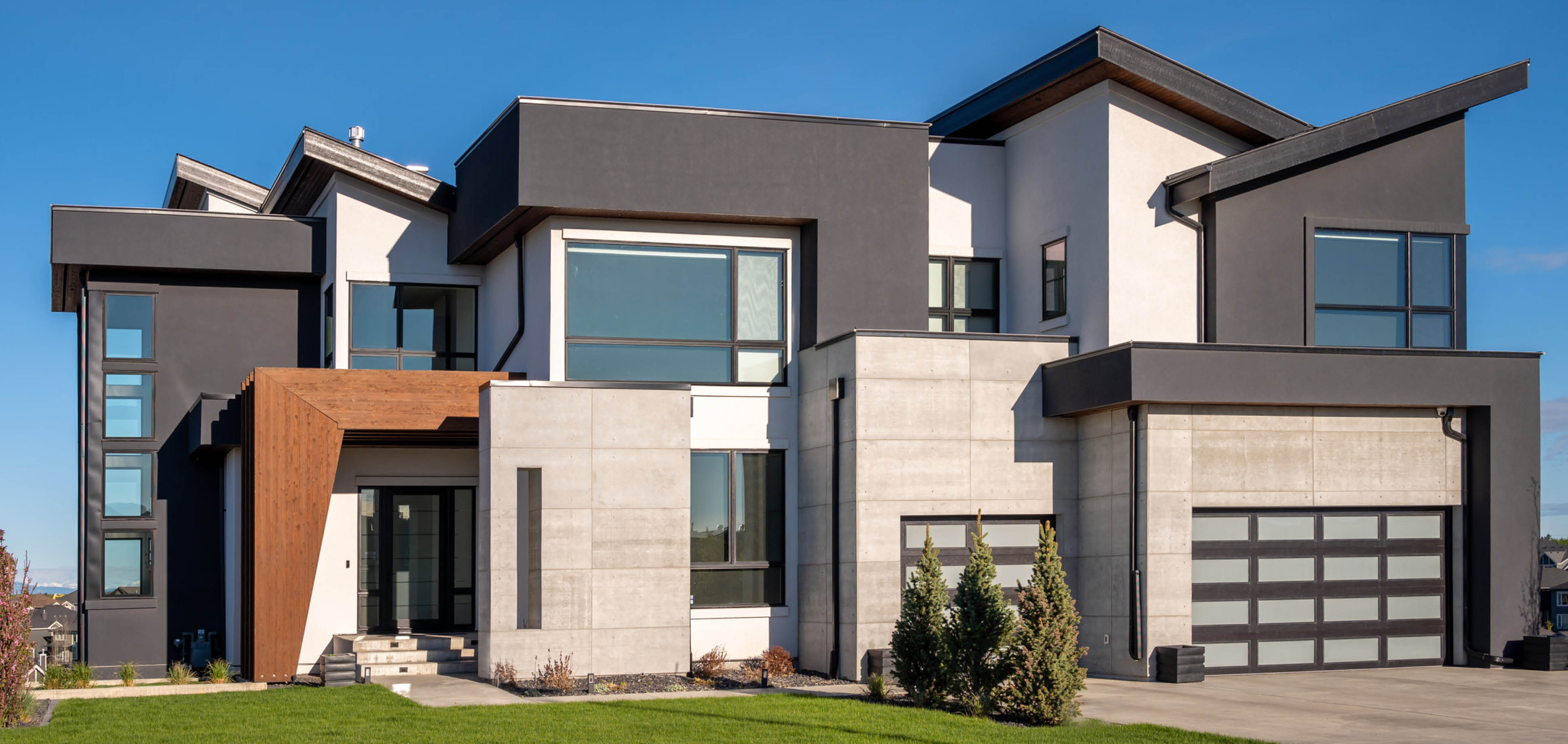 Calgary, Alberta - May 29, 2021: Beautiful modern suburban home in Calgary, Alberta.