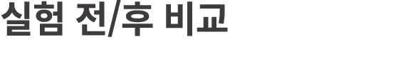 실험 전/후 비교